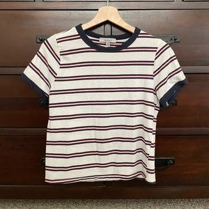 SOLD - Gaze boxy striped tee